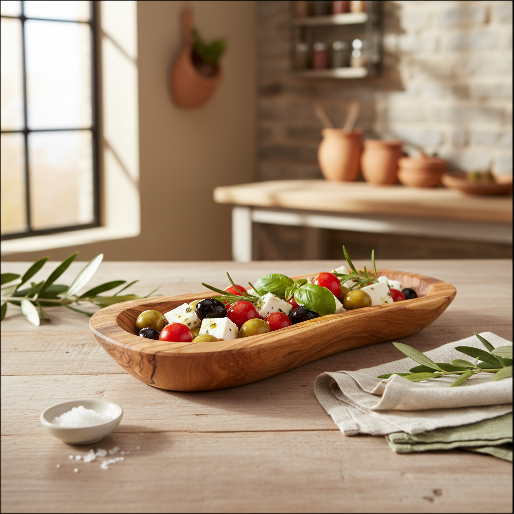 Mediterranean Olive Wood Multi-Purpose Bowl