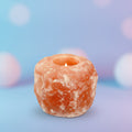 Himalayan Pink Salt Tea Light Holder by Pride of India – Salt Candle Holder – Room Décor Item – Great for Creating an Ambiance – Ideal for Home & Spa Uses – Natural Shape